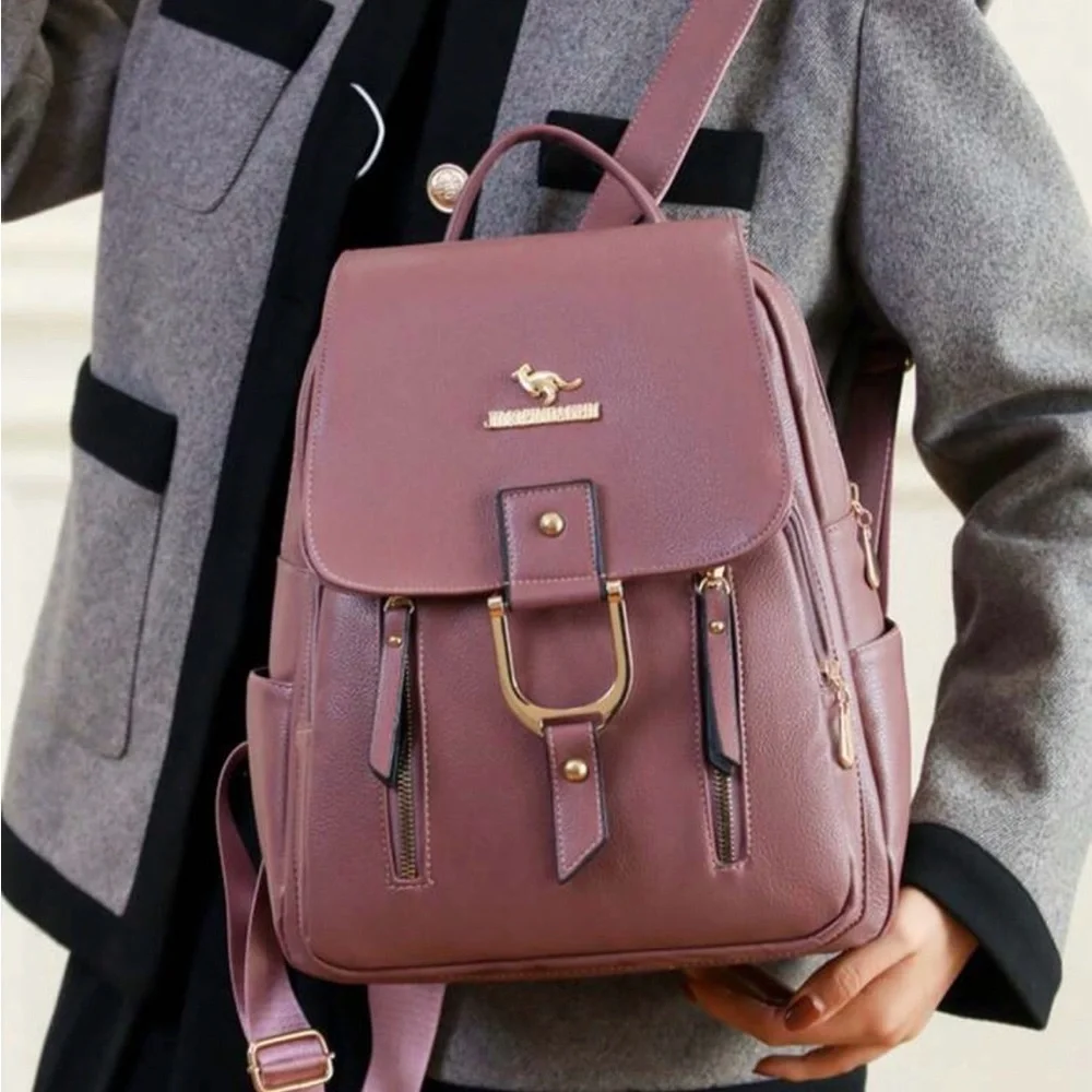 Beautiful nwt purple backpack/purse - Picture 2 of 6